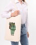 Zoozie Bags Bolso de Mano Tote de Algodón 100% Crema 35x40x8 cm